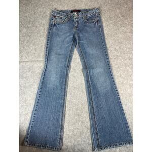 UltraLove Denim Jeans Women 9 Faded Blue Flare Bell Bottom Retro Streetwear Y2K